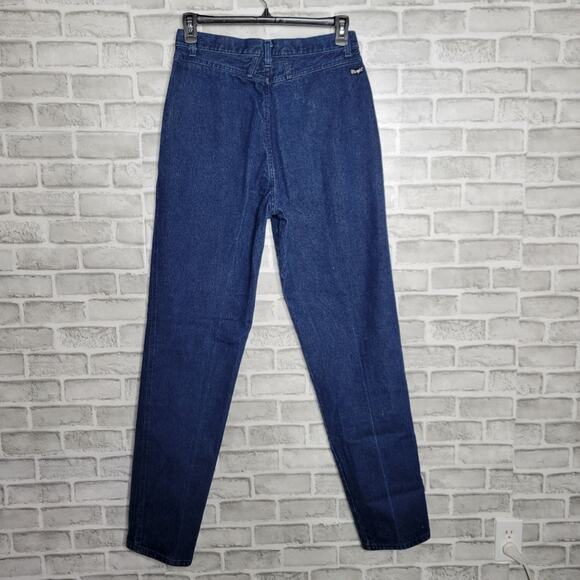 Vintage 80s Wrangler High Rise Bareback Jeans, size 15/16 - Picture 5 of 8
